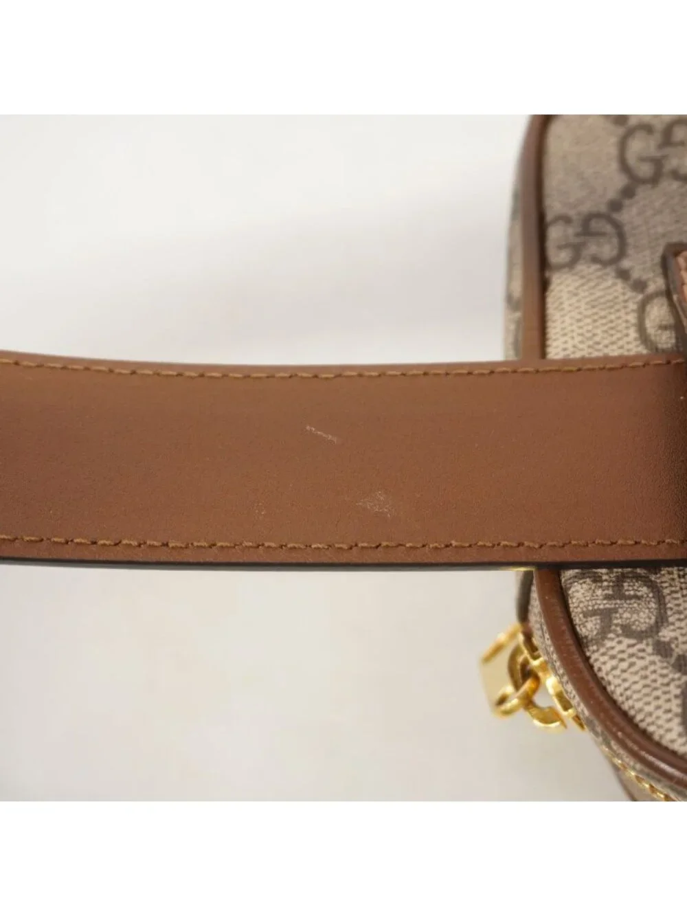 Gucci Shoulder Bag GG Supreme Brown Gold